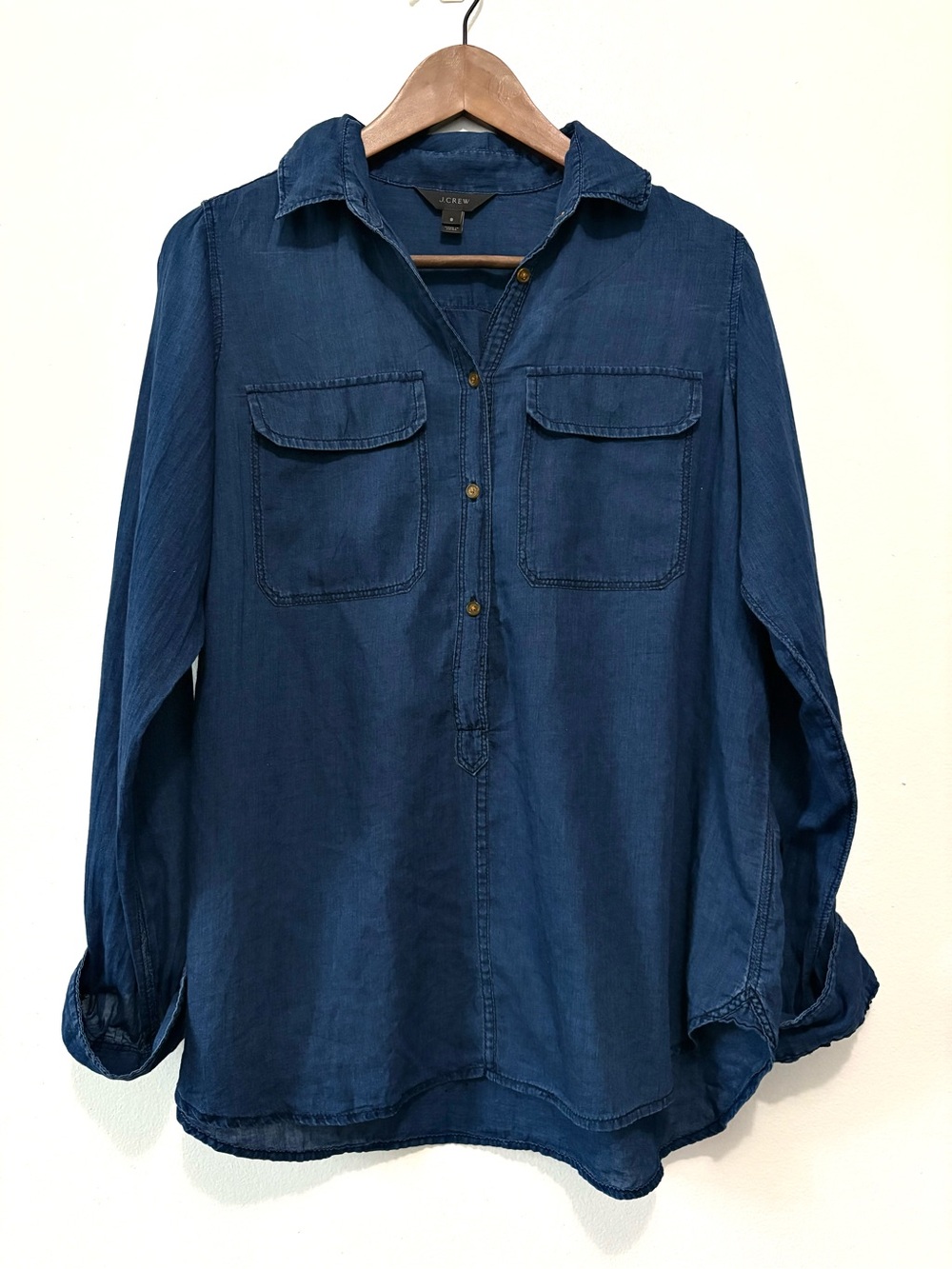 J. Crew Cotton Button-Front Blouse
